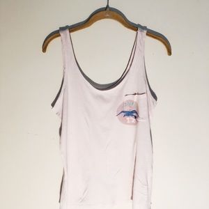Light Pink Tank with Motif